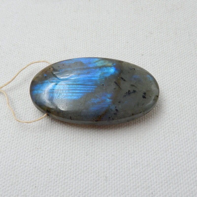 Распродажа 1 шт. Овальный Кулон из натурального камня лабрадорита 53x32x12 мм 32 3 г