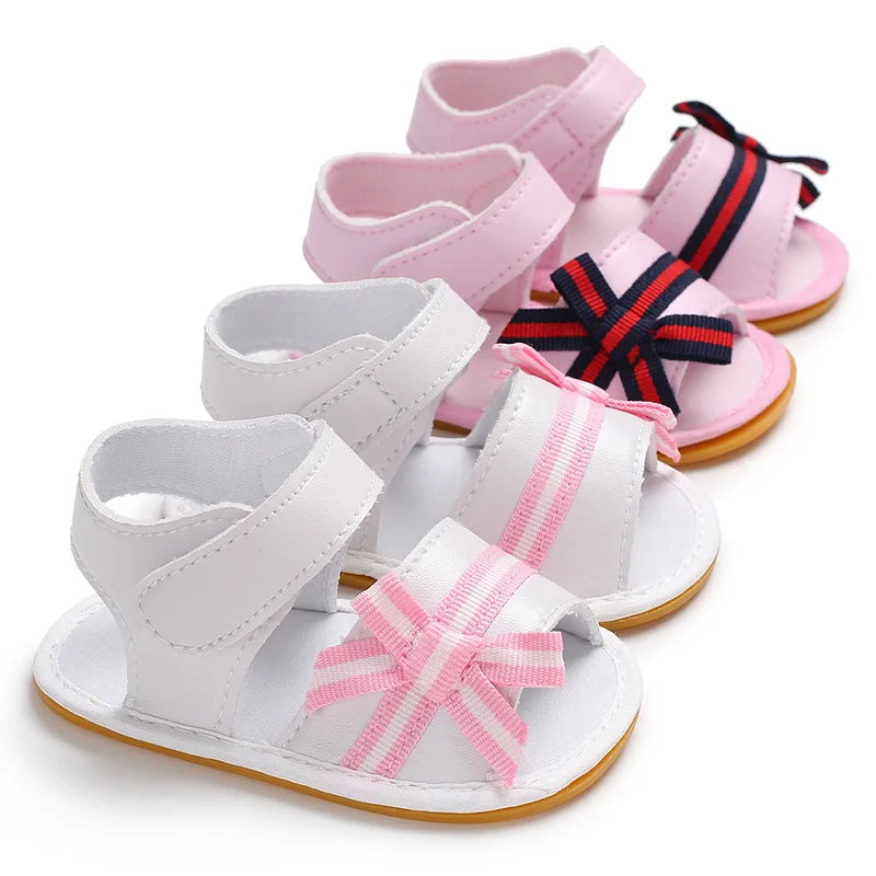 Новинка для маленьких девочек белого цвета Теплые зимние эластичные сандалии