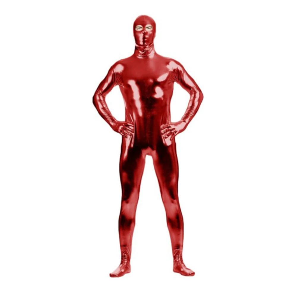 

Metallic Lycra Turtleneck Long Sleeve Unitard Black Adult One Piece Wet Look Footed Mock Neck Shiny Dance Catsuit