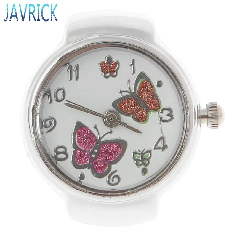 Для женщин Аналоговые Кварцевые c циферблатом палец кольцо часы бабочка эластичный подарок Творческий Сталь JUL31