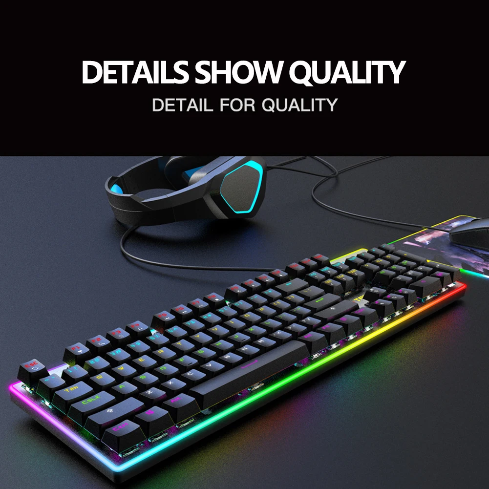 

Клавиатура K550 Механическая Проводная игровая с RGB светодиодный подсветкой, 104 клавиши