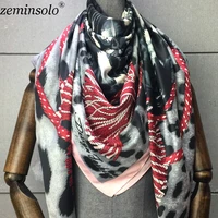 fashion printed 100 twill silk scarf wraps hijab for women large square silk scarves shawls stoles 130130cm bandana lady gifts
