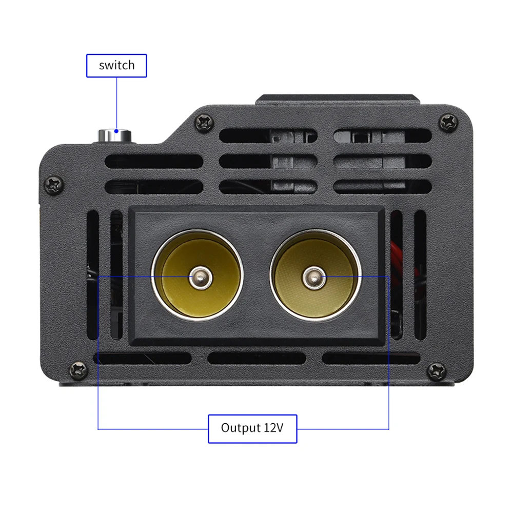 

Intelligent Car Inverter 4 USB Output Ports Modified Sine-wave Converter W/ LCD Display Car Voltmeter Digital Voltmeter Ammeter