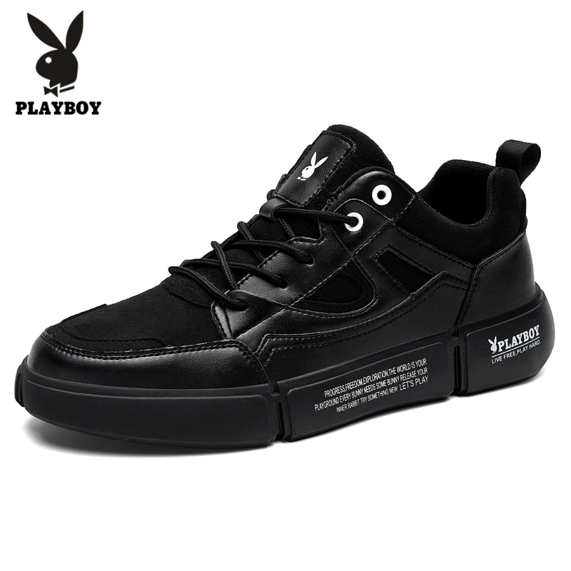 PLAYBOY, новая спортивная обувь для мужчин, для бега, для занятий спортом, для улицы, для фитнеса, Max INS, фирменный дизайн, размеры 38-44, мужские спортивные кроссовки - Цвет: Черный