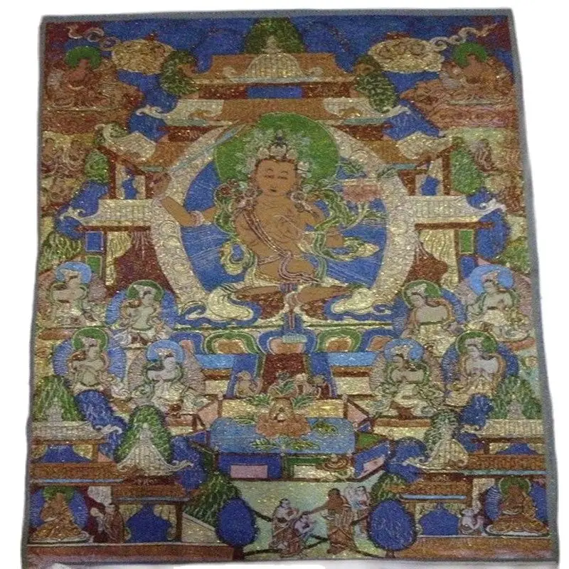 Золотая шелковая вышивка танка Тибет и Непал Экзорцизм мир богатство|tibet nepal| |