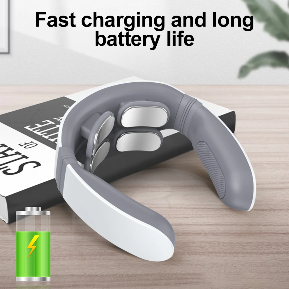 Массажер для шеи смарт 4/6D Электрический десятки импульсный горячий компресс