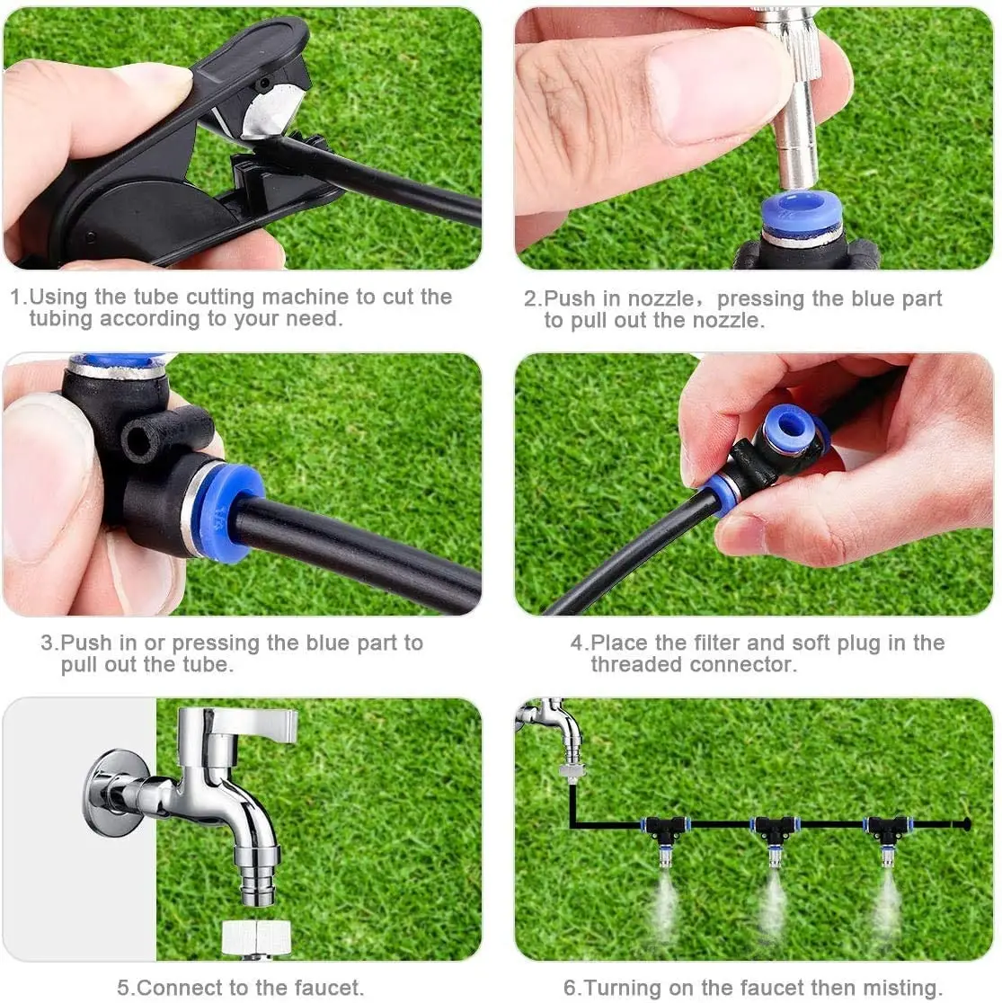 

Garden Irrigation System Automatic Copper Spray Irrigation System Garden Mist Watering Kits with Adjustable Noz