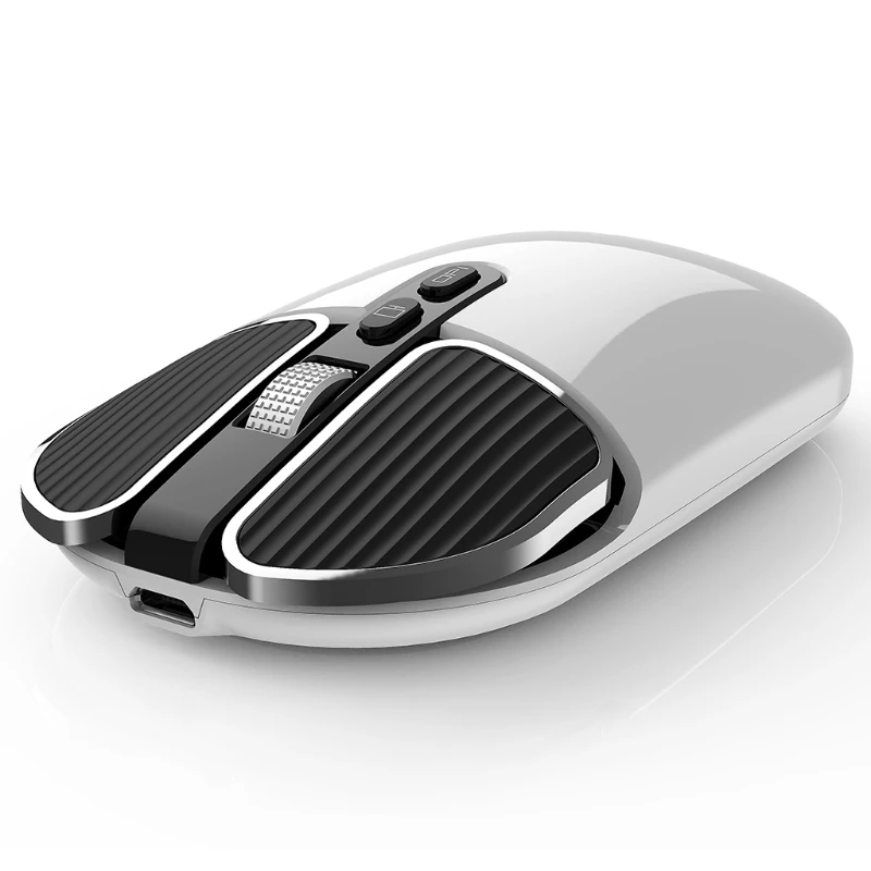 

2.4g M203 Usb Mute Mouse Ergonomics Optical Mouse Metal Roller Mouse Adjustable P9YA