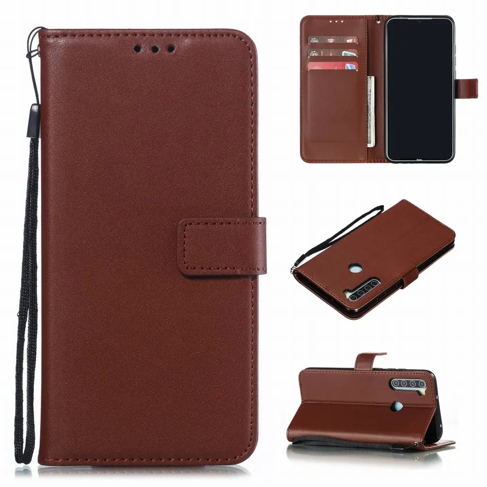 Карманы для карт Кожаный чехол-книжка телефона случай Redmi Примечание 4 4X Note 6 7 8 Pro