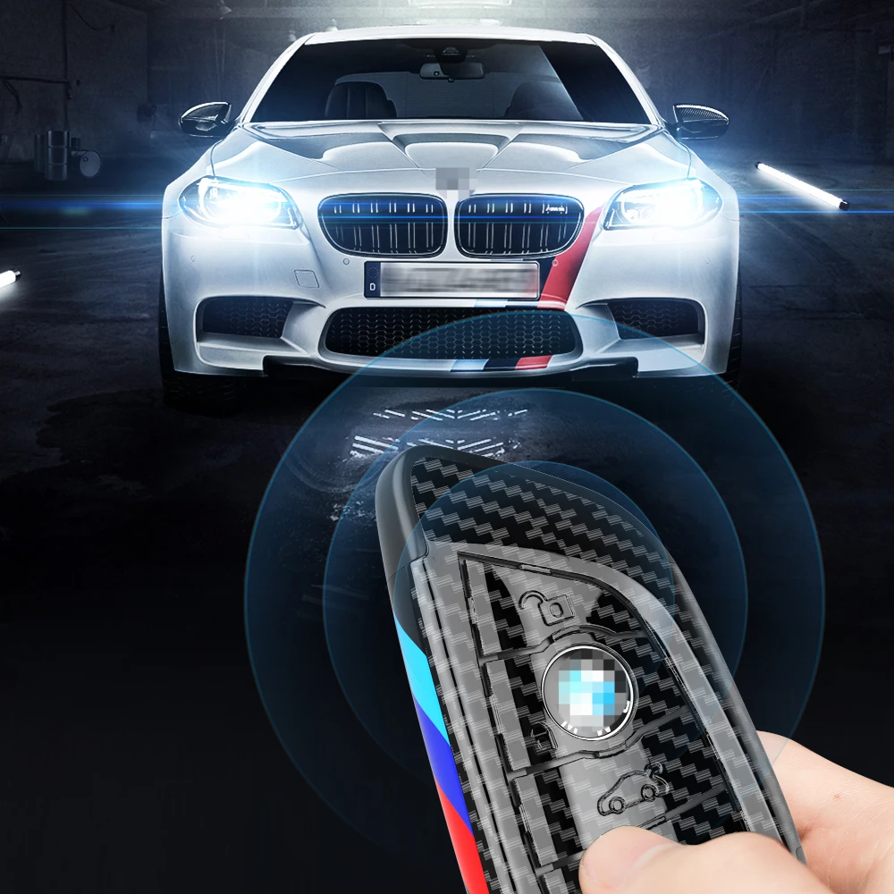 

Carbon fiber Car Key Case Cover For Bmw F20 F30 G20 f31 F34 F10 G30 F11 X3 F25 X4 I3 M3 M4 1 3 5 Series Accessories Car-Styling