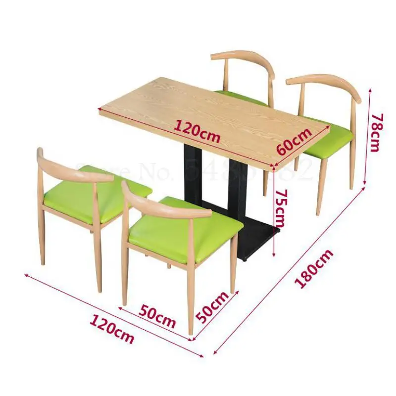 Стол для заведения быстрого питания и стул сочетание закуска молочный чай десерт