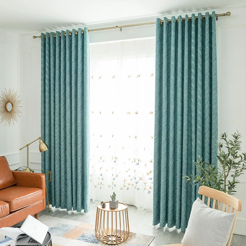 Легкие Роскошные жаккардовые занавески из ткани современный минималистский