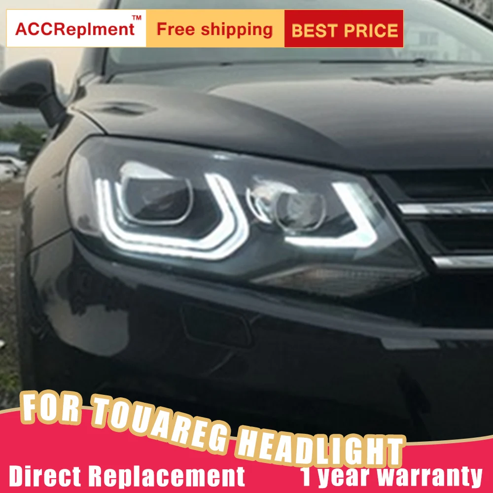 2 шт. светодиодный ные фары для VW Touareg 2011-2014 Автомобильные ангельские глазки