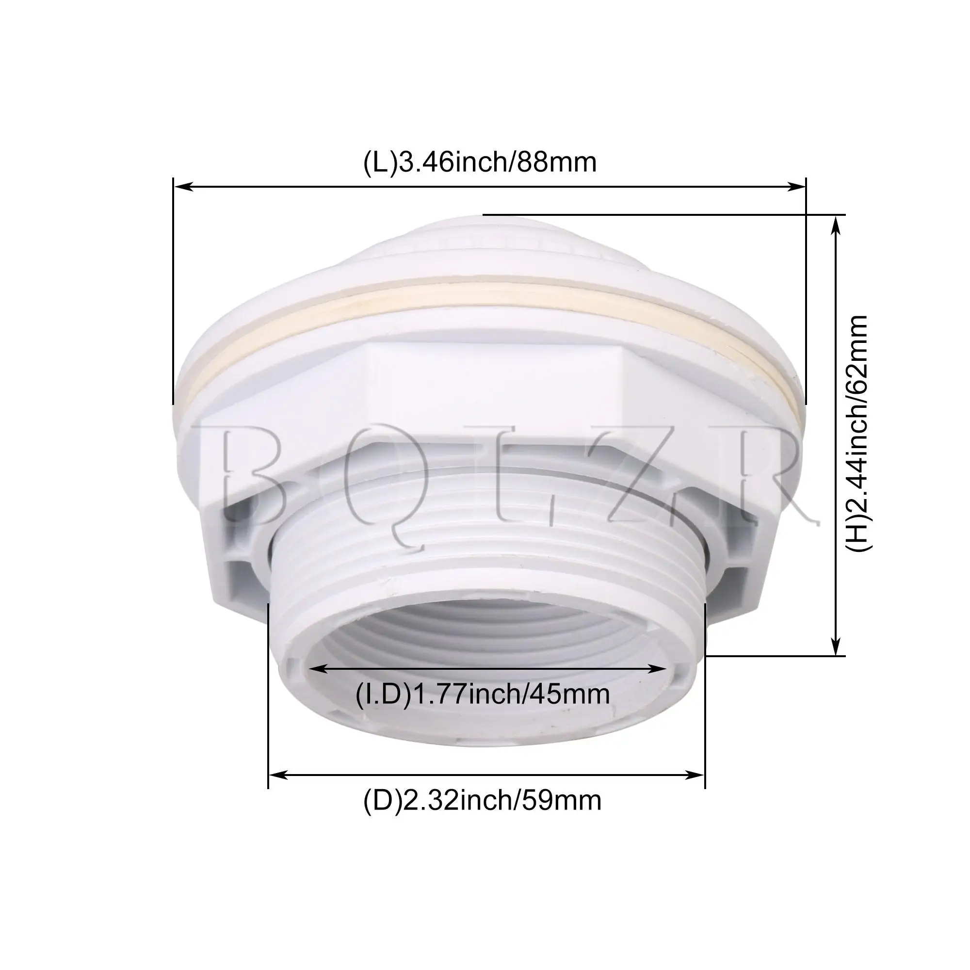 

BQLZR ABS Swimming Pool Wall Fitting Return Jet Assembly Pool Accessory White