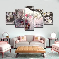 new hd printed modular poster art 5 pieces inuyasha living room porch decoration canvas painting modern picture for boy room