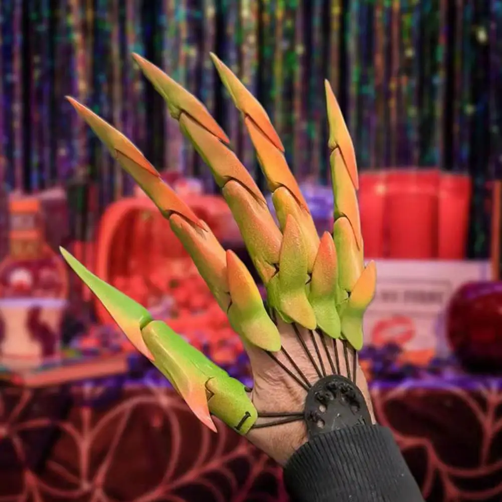 1PC/pair Halloween Articulated Fingers Gloves With Flexible Joint Cosplay Costume Props Horror Ghost Claw Fuuny Kids Toys | Игрушки и