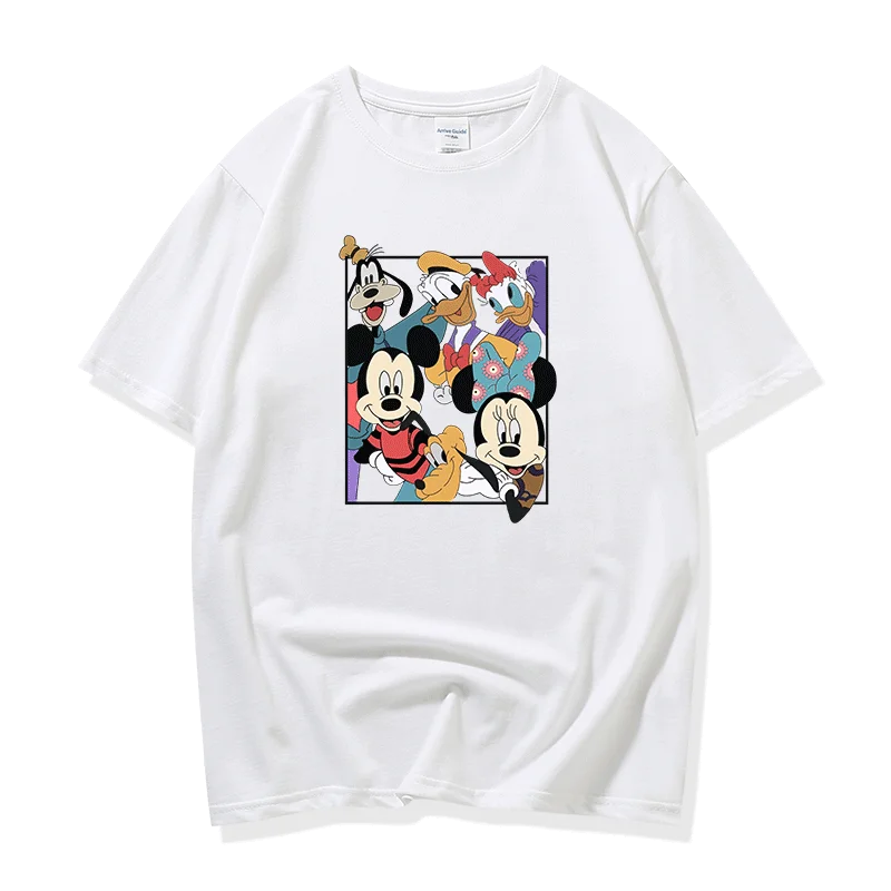 

Disney 2021 Mickey Family T-shirt short sleeve Harajuku loose cartoon co-branded personality shirt big attempt