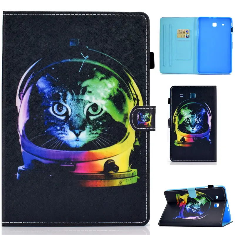 Чехол для samsung Galaxy Tab E 9,6, чехол для samsung Galaxy Tab E T560 SM-T560 T561, чехол s Funda, чехол-подставка с изображением кота из мультфильма - Цвет: S039