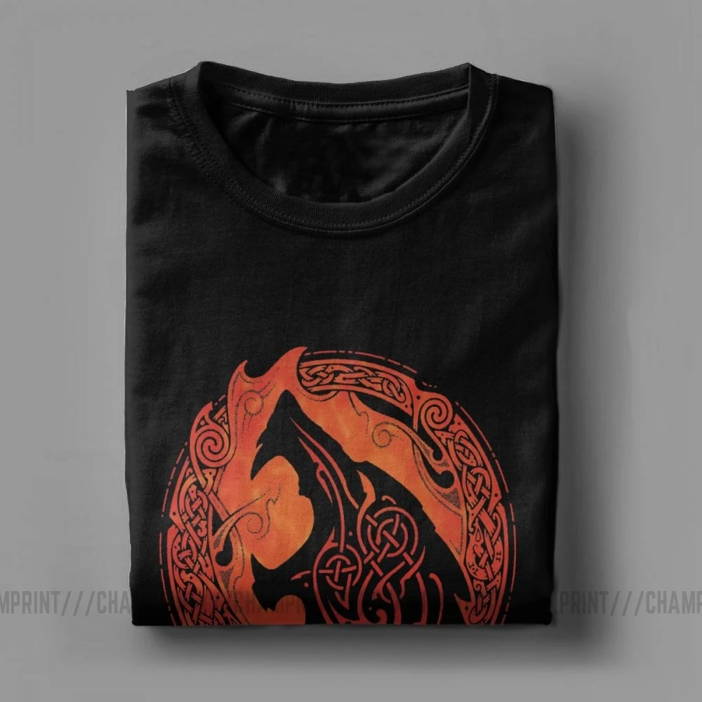 Для мужчин Викинг один Фенрир Локи сын футболка Одина Valhalla Viking 100% хлопковые топы