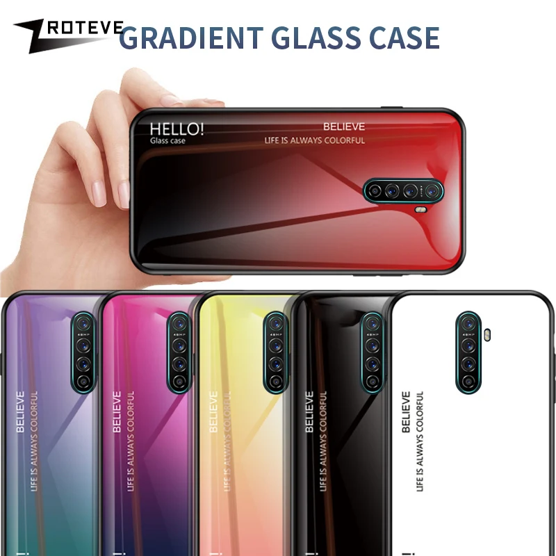 R11 R11S плюс R17 Pro Чехол Zroteve меняющие цвет Стекло Coque для A5 A3S A7 A7X A83 A9 F3 F5 F7 F9 F11 найти X