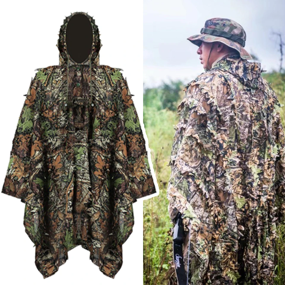 3D камуфляжные костюмы снайперская охотничья одежда moro camuflagem рубашка ghillie костюм