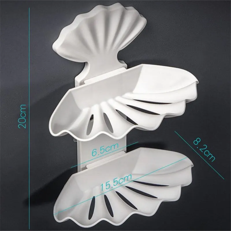 Раковина мыльница для ванной двойной слив пластик Бесплатная пробивая хранения