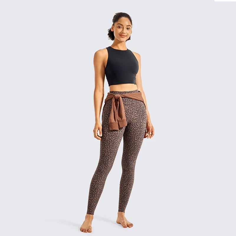 SYROKAN лосины с леопардовым принтом Спортивные Для женщин Фитнес высокой талией