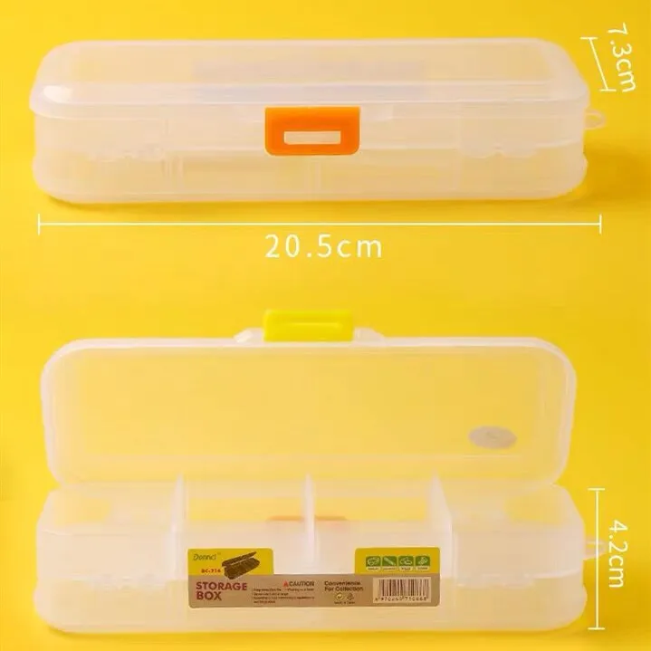 2022 Sharkbang High-capacity Double Layers Transparent Pencil Box Desktop Organizer Storage Pencilcase School Stationery | Канцтовары