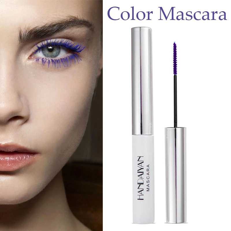 Цветная тушь для ресниц водостойкая быстросохнущая завивки удлинения макияжа