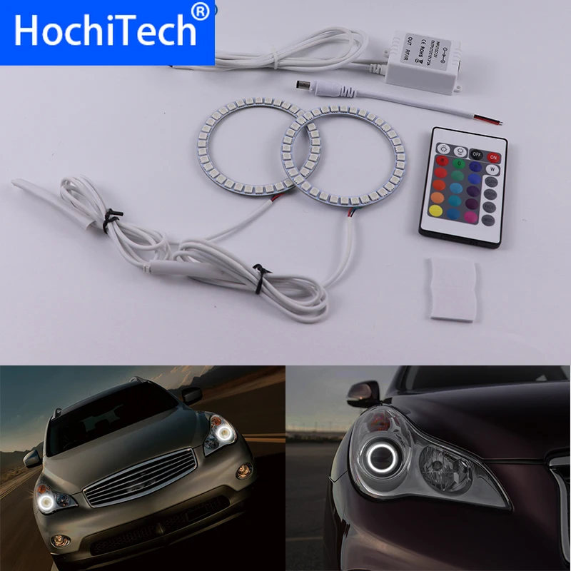 

Для Infiniti QX50 2013 Многоцветный комплект светодиодов «глаза ангела» RGB гало кольца Дневной светильник дневные ходовые огни