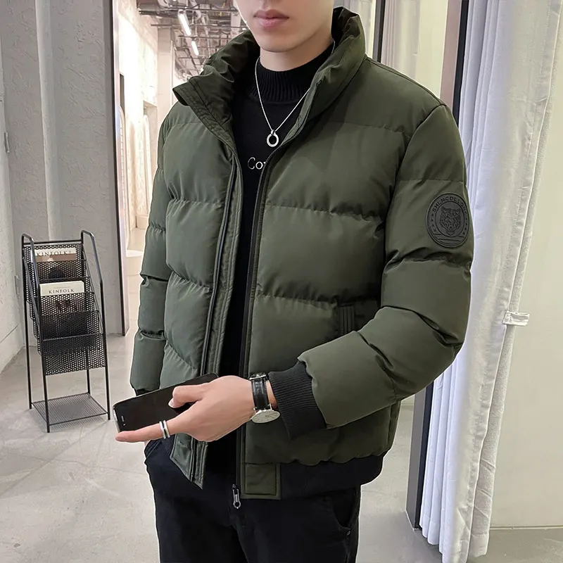 

2022 брендовые зимние мужские куртки Молодежная Утепленная Мужская короткая куртка тонкое хлопковое пальто для мужчин куртка Мужское пальто