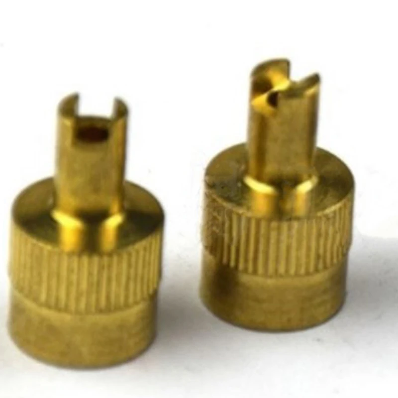 Медный клапан с прорезями крышка стержня клапана для автомобиля мотоцикла |