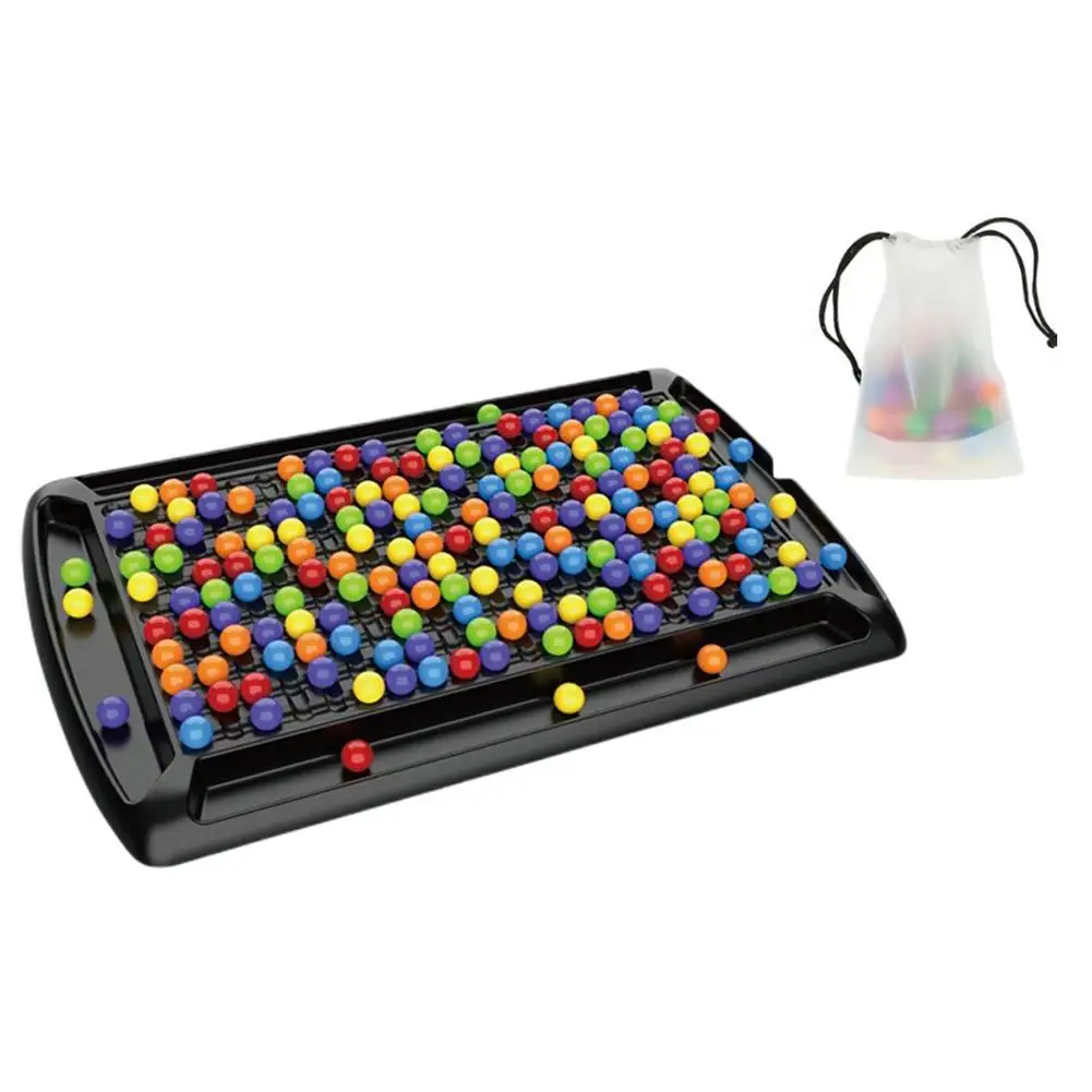 

241PCS Eliminate Bead Rainbow Eliminator Desktop Puzzle Toy Interactive Rainbow Puzzle Chess With Storage Bag