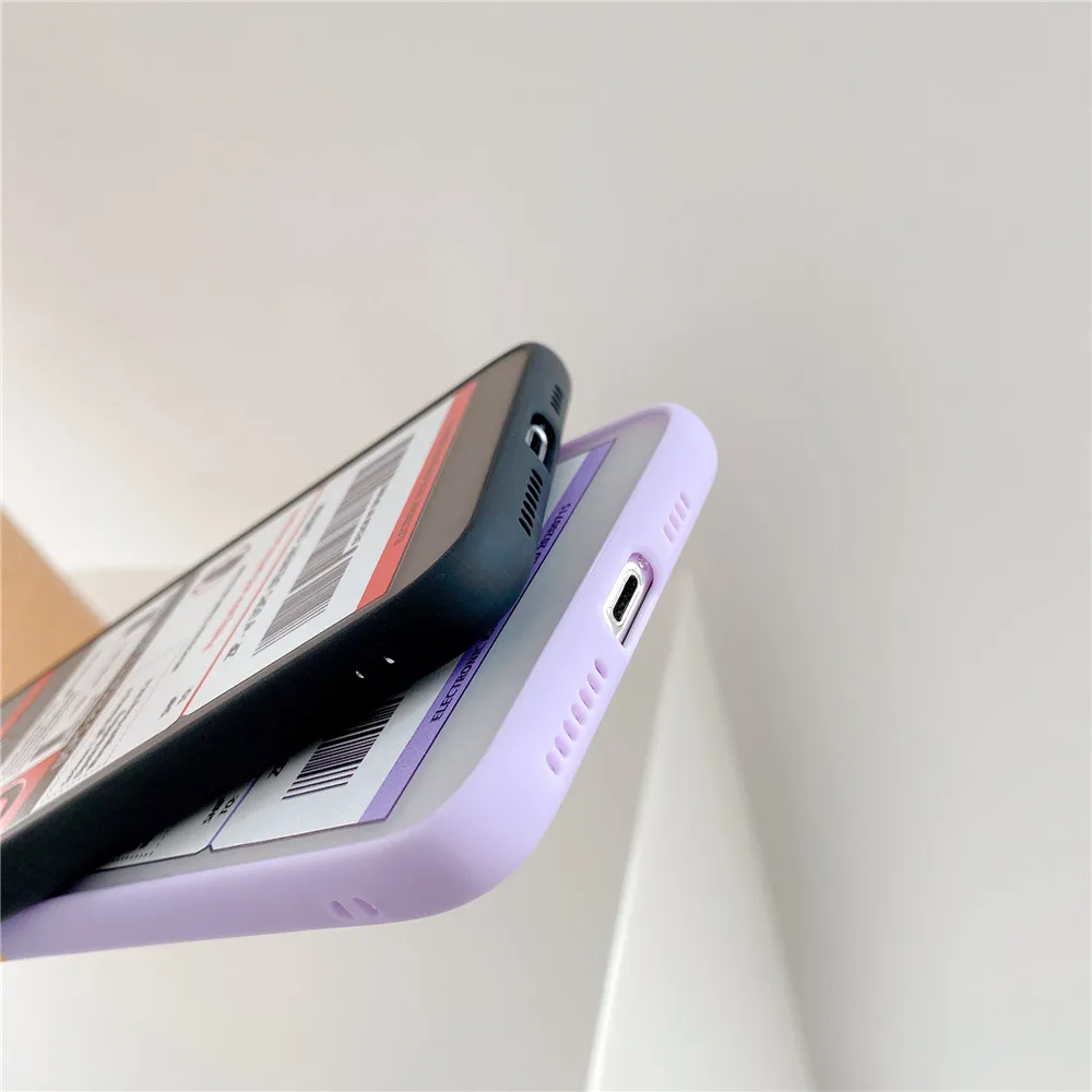 Matte Skin Label Case For Apple 7 8 Plus Cover Translucent Shockproof iPhone11 Pro Camera protective case With Pendant | Мобильные