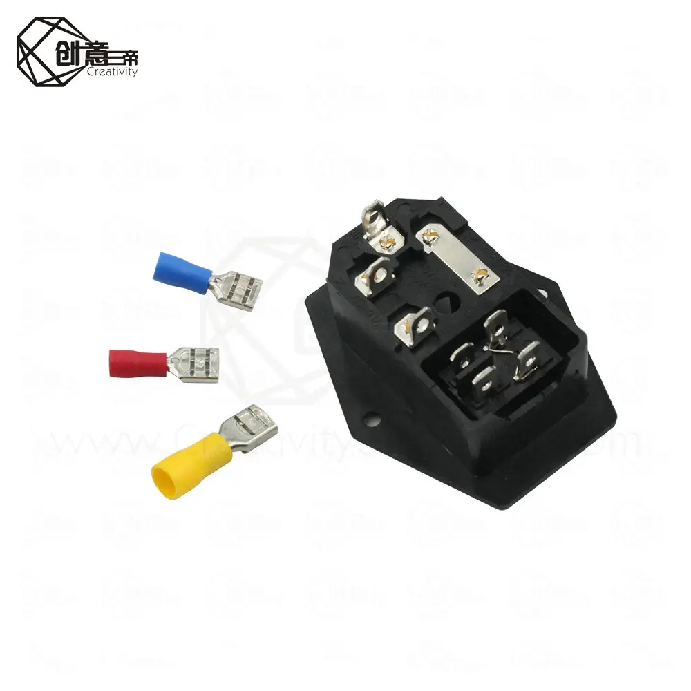 Запчасти для 3D принтера клавишный выключатель разъем питания розетка