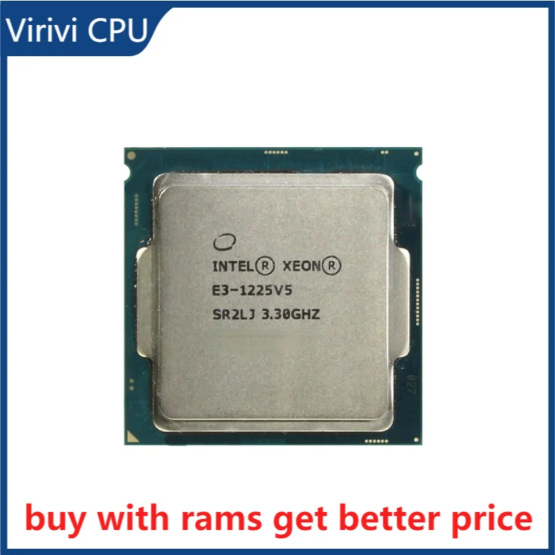 

Intel Xeon E3-1225 v5 E3 1225v5 E3 1225 v5 3.3 GHz Quad-Core Quad-Thread CPU Processor 80W LGA 1151