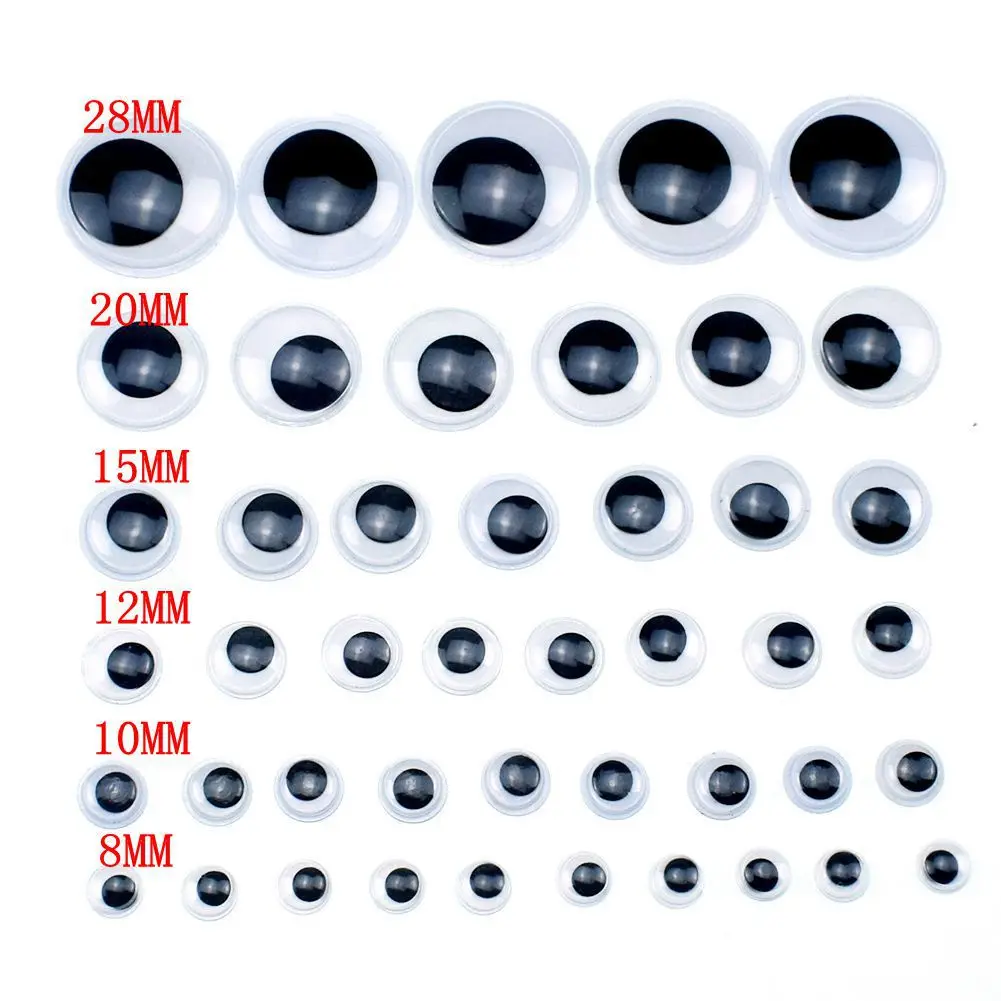 Глаза Пластиковые самоклеящиеся для игрушек 8/10/12/15 мм | Дом и сад