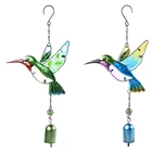 Ветряные колокольчики с птицами, настенные окна, дверные ветряные колокольчики, украшения