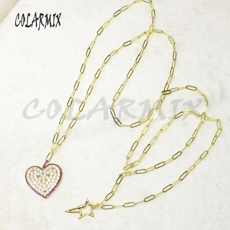 3 шт многослойное ожерелье с цирконием аксессуары подвеской в виде сердца