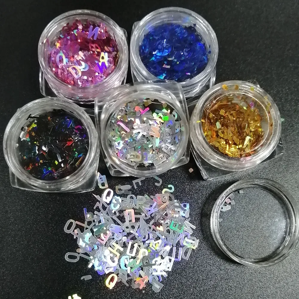 Зеркальные буквы Гель лак акриловый зеркальный дизайн ногтей украшение