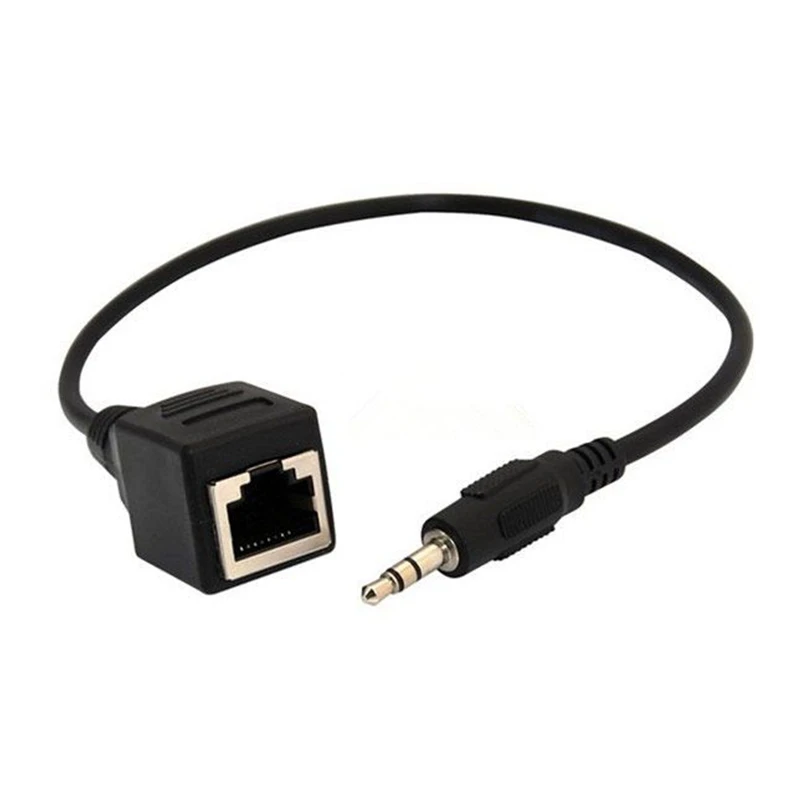 Conector macho de Audio a toma RJ45, Cable de red Ethernet LAN...