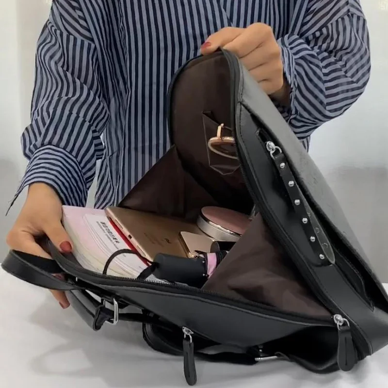 

2021High Quality Soft Leather Backpack Women Leather Travel Backpack School Bags for Teenage Girl Shoulder Bags Mochila Bagpack