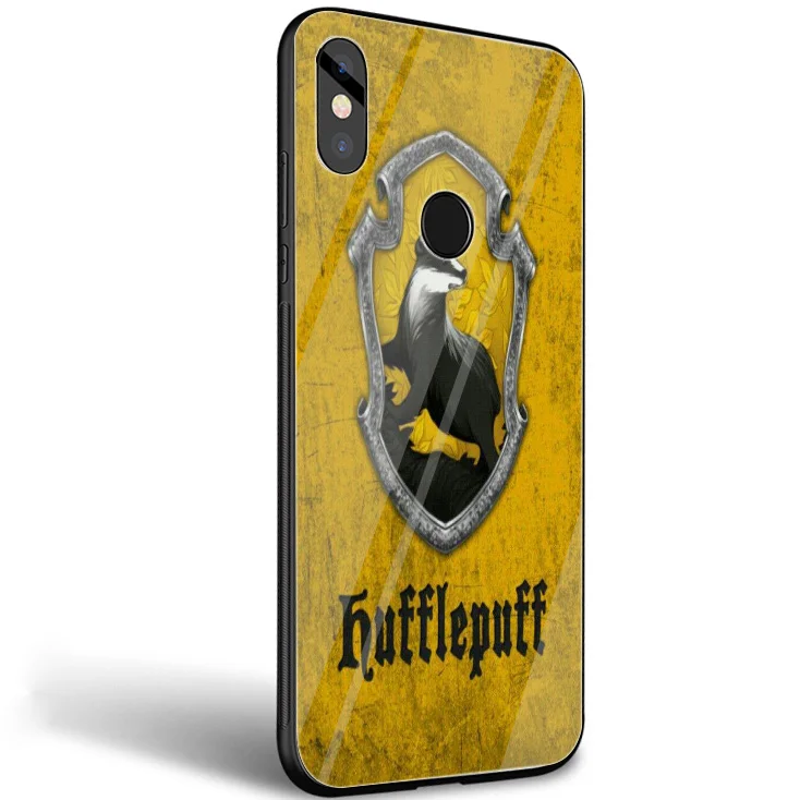 Чехол Desxz Hogwarts Hufflepuff из закаленного стекла для Xiaomi mi 8 9 Lite A1 A2 Red Note 5 6 7 Pro 6A 4X Pocophone F1 |