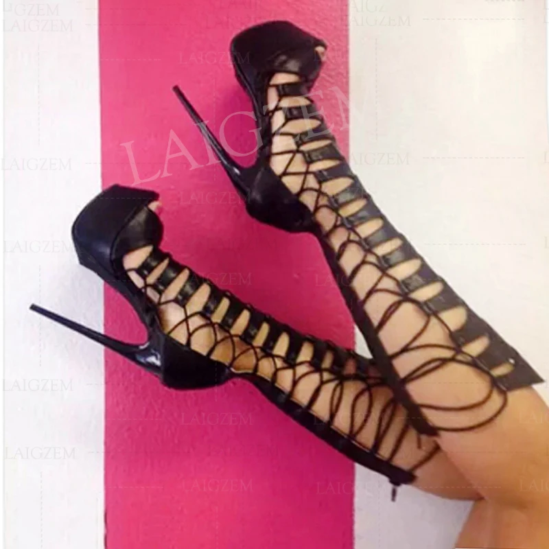 Сандалии laigзем женские на высоком каблуке шпильке босоножки унисекс с молнией