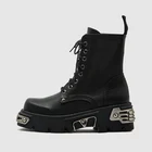 зимние сапоги женкие 2021 ботфорты женские зимние зимняя обувь дутыши Женские ботильоны на платформе 6 см Comemore в стиле панк, коллекция 2021 года, женские мотоциклетные ботинки на массивной подошве, черные укра