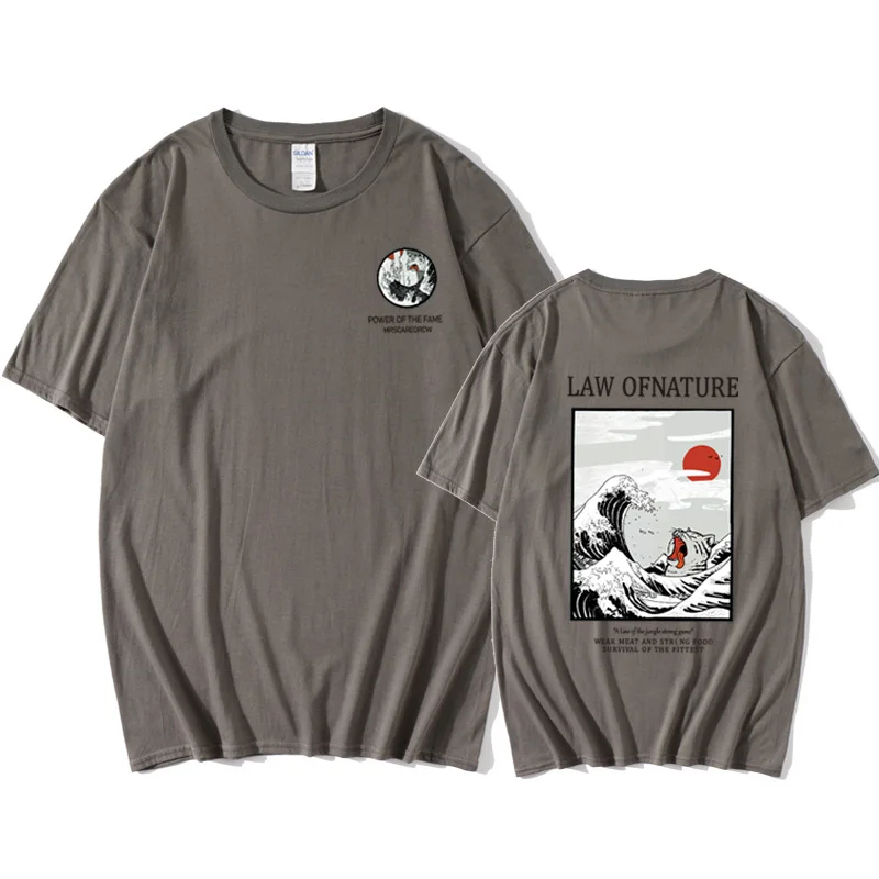 RetroWaveEurope и America аниме футболка Harajuku уличная хлопковая Camisetas Hombre Мужская забавная