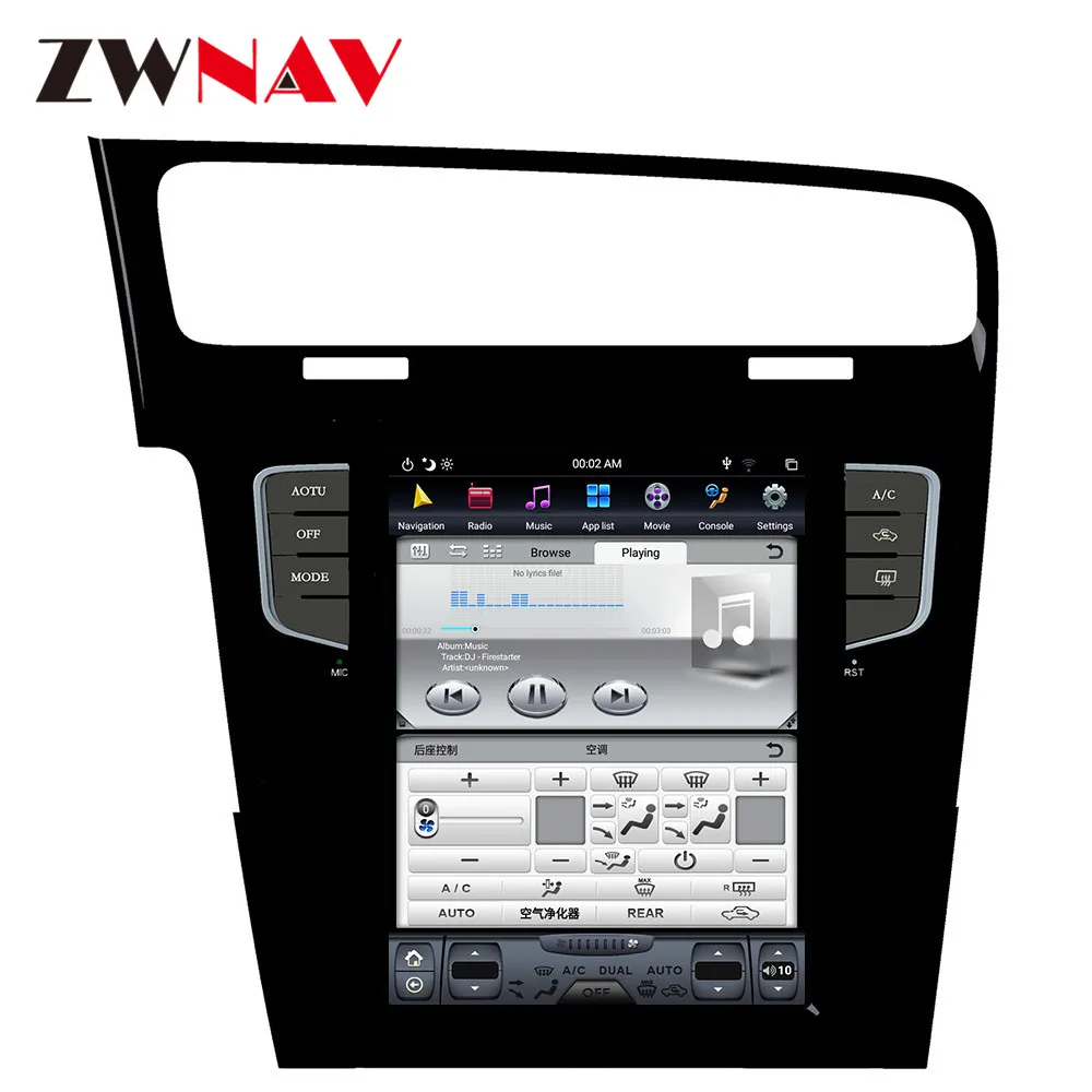PX6 4 Гб ОЗУ Тесла стиль Android 9,0 Автомобильный gps навигация для Volkswagen Golf 7 2010- головное устройство Мультимедиа Радио магнитофон