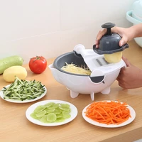 nine piece multi function household vegetable cutter drain basket kitchen gadgets fruit and vegetable shredder kitchen gadget