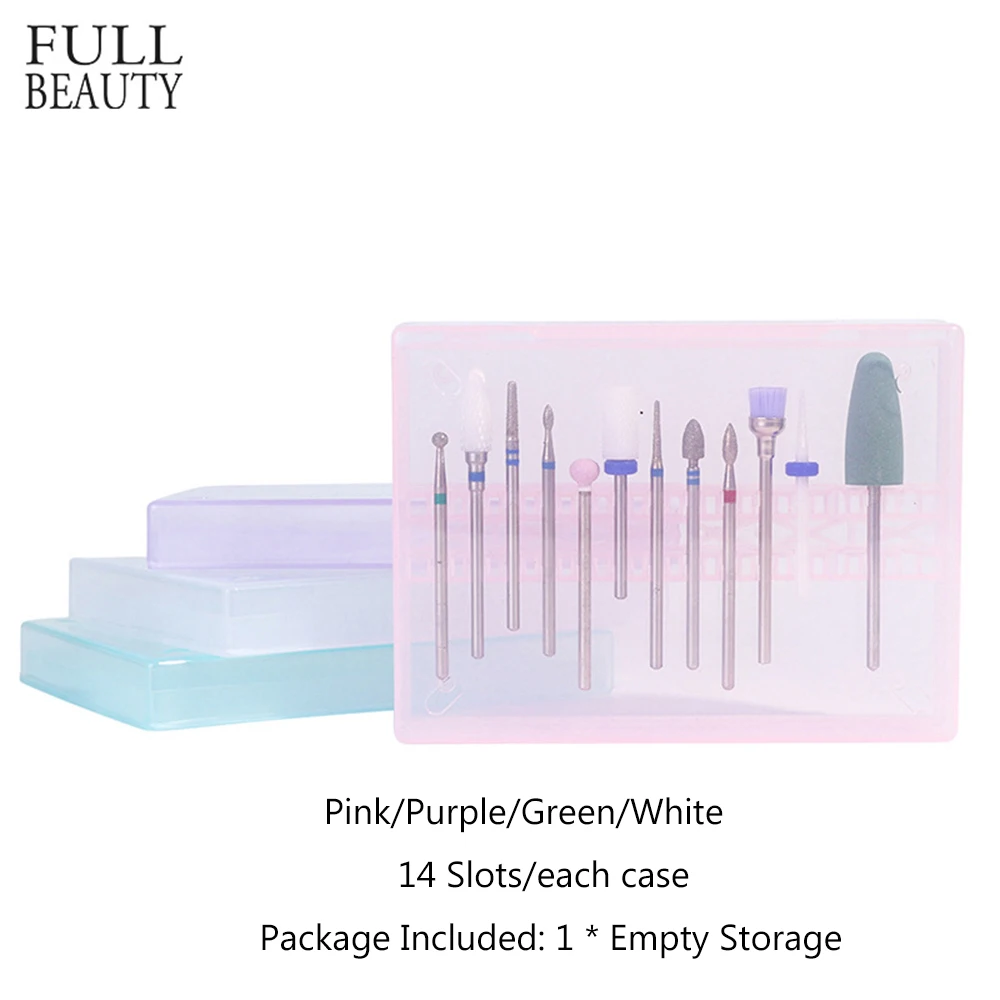 1 комплект квадратный фрез для маникюра/педикюра ящик хранения Пустой Дисплей