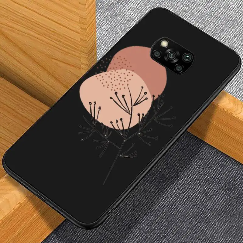 

Art leaf flower design retro Phone Case For Xiaomi redmi note mi 7 8 9 10 a s t pro max 4G 5g shell coque